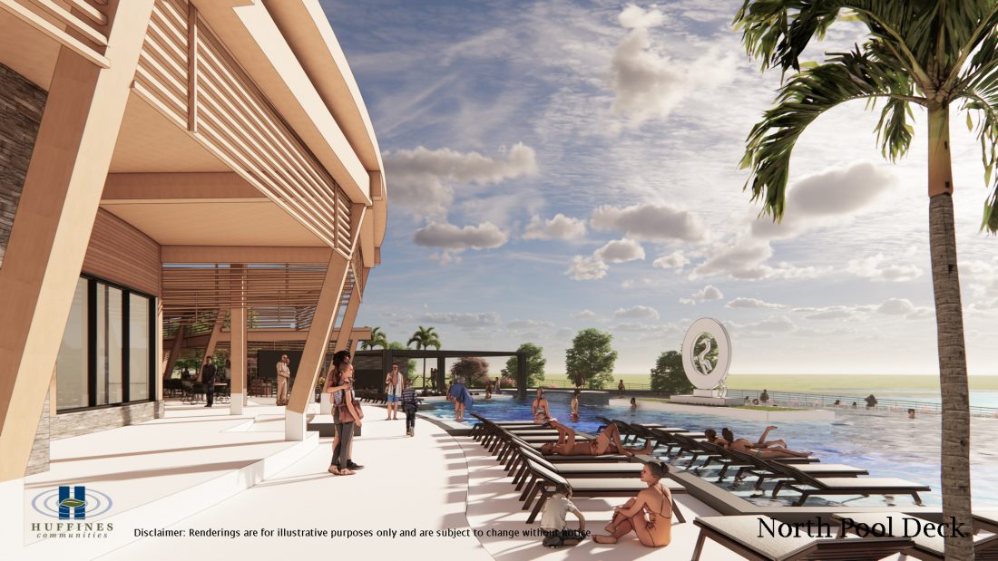 rendering of north desk pool