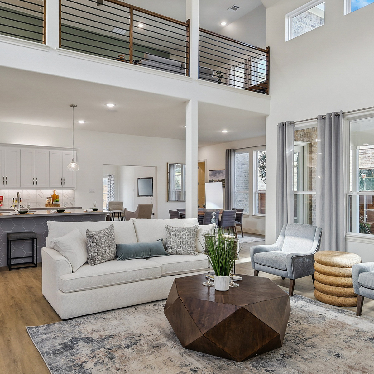 interior living and kitchen area of a home